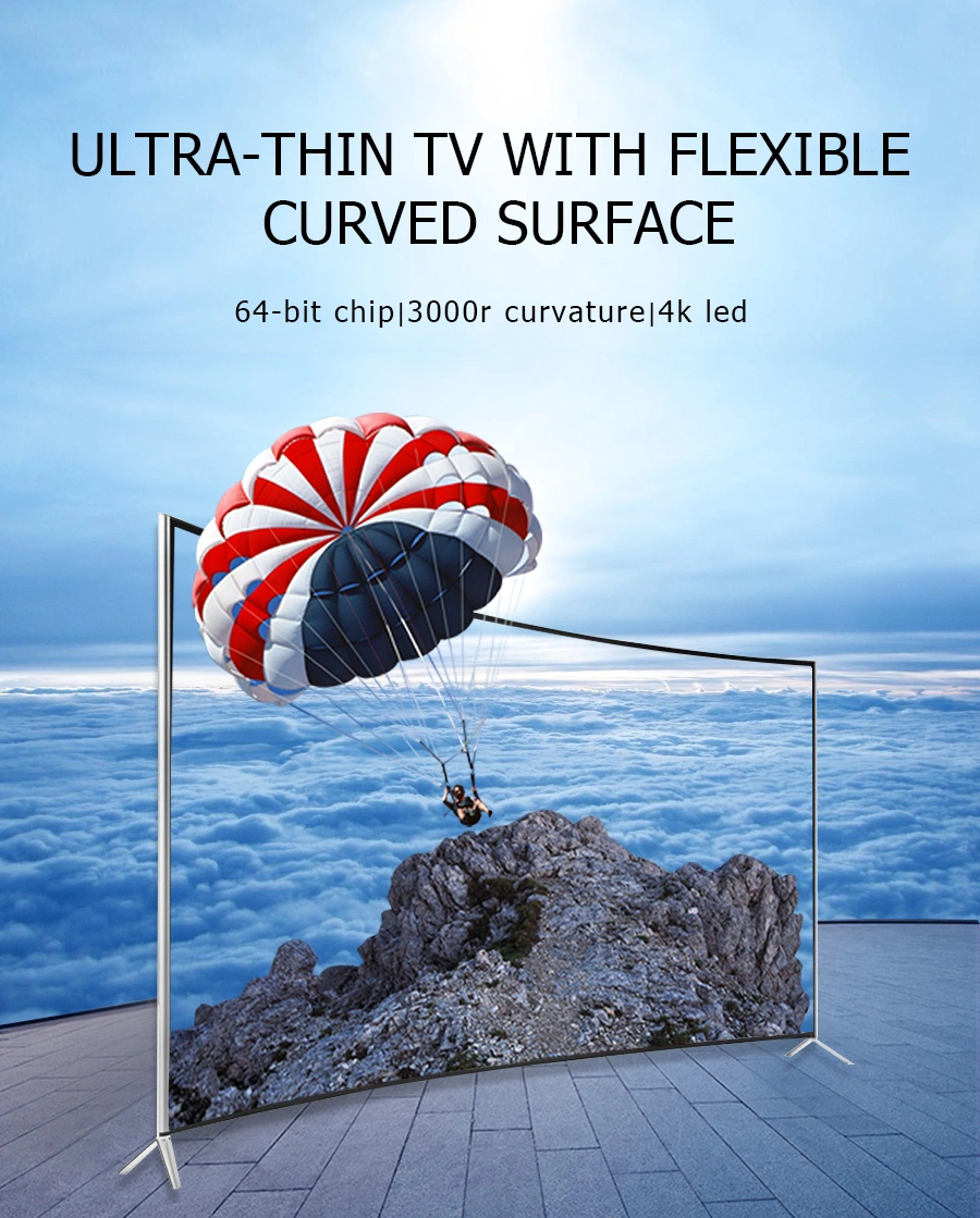 Home TV 55" 4K UHD Frameless LED with Digital System Curved TV