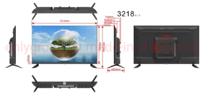 2022 Novas televisões Full HD com TVs LED WiFi da China Televisão LED 4K Smart TV 32 39 40 43 50 55 polegadas com HD FHD UHD TV LED normal